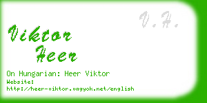 viktor heer business card